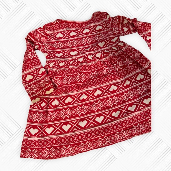 🌈2/10$ 🎄👍*GUC* OLD NAVY | 18 mo | Red and White hearts 🤍 long sleeves dress - Picture 7 of 13